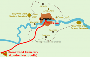 London Necropolis Railway and boundaries